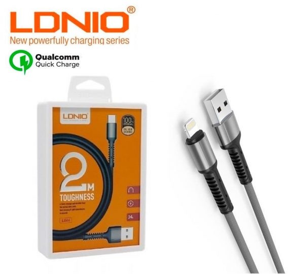 کابل شارژ و انتقال دیتای الدینیو مخصوص Iphone  مدل LS64 با طول 2 متر